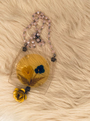 Rosy Teal Coaster Necklace by Gina