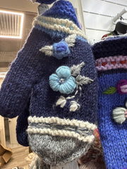 Color Block Knit Mittens and Fingerless Armwarmers By Many Hands