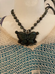Labradorite Butterfly Necklace