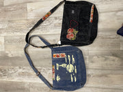Denim Patch Messenger Bag