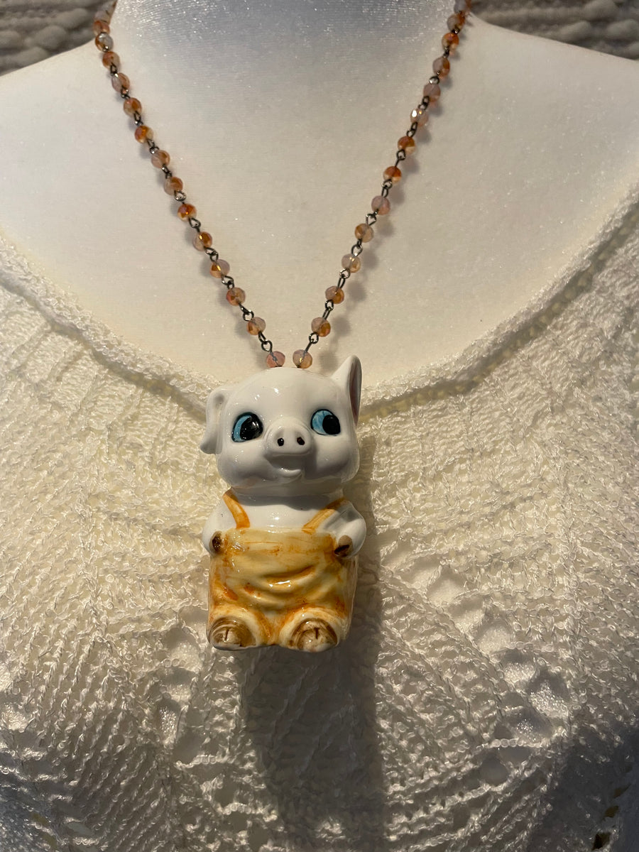 Salty Farmer Pig Necklace by Gina