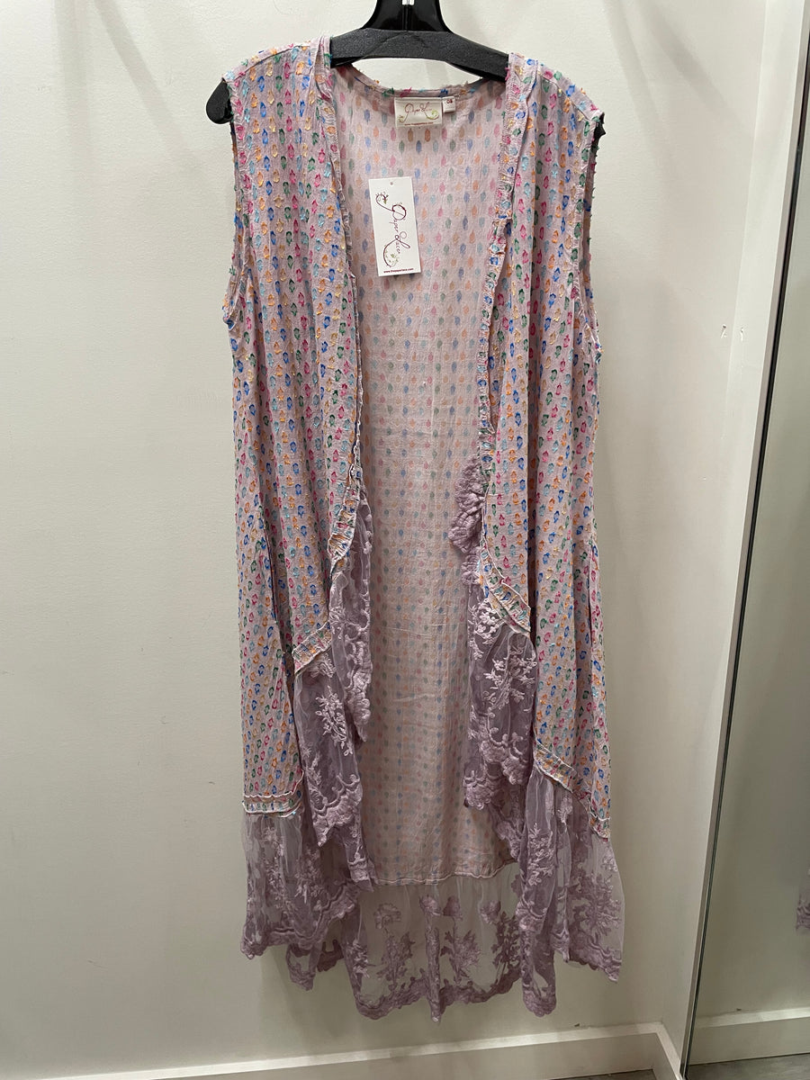 Long Ruffle Vest by The Paper Lace