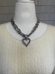 Twisted Chain Heart Necklace