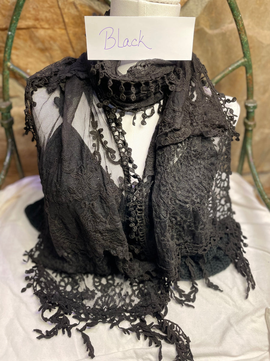 Boho Mixed Embroidered Handmade Scarf Necklace