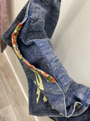 Denim Patch Messenger Bag