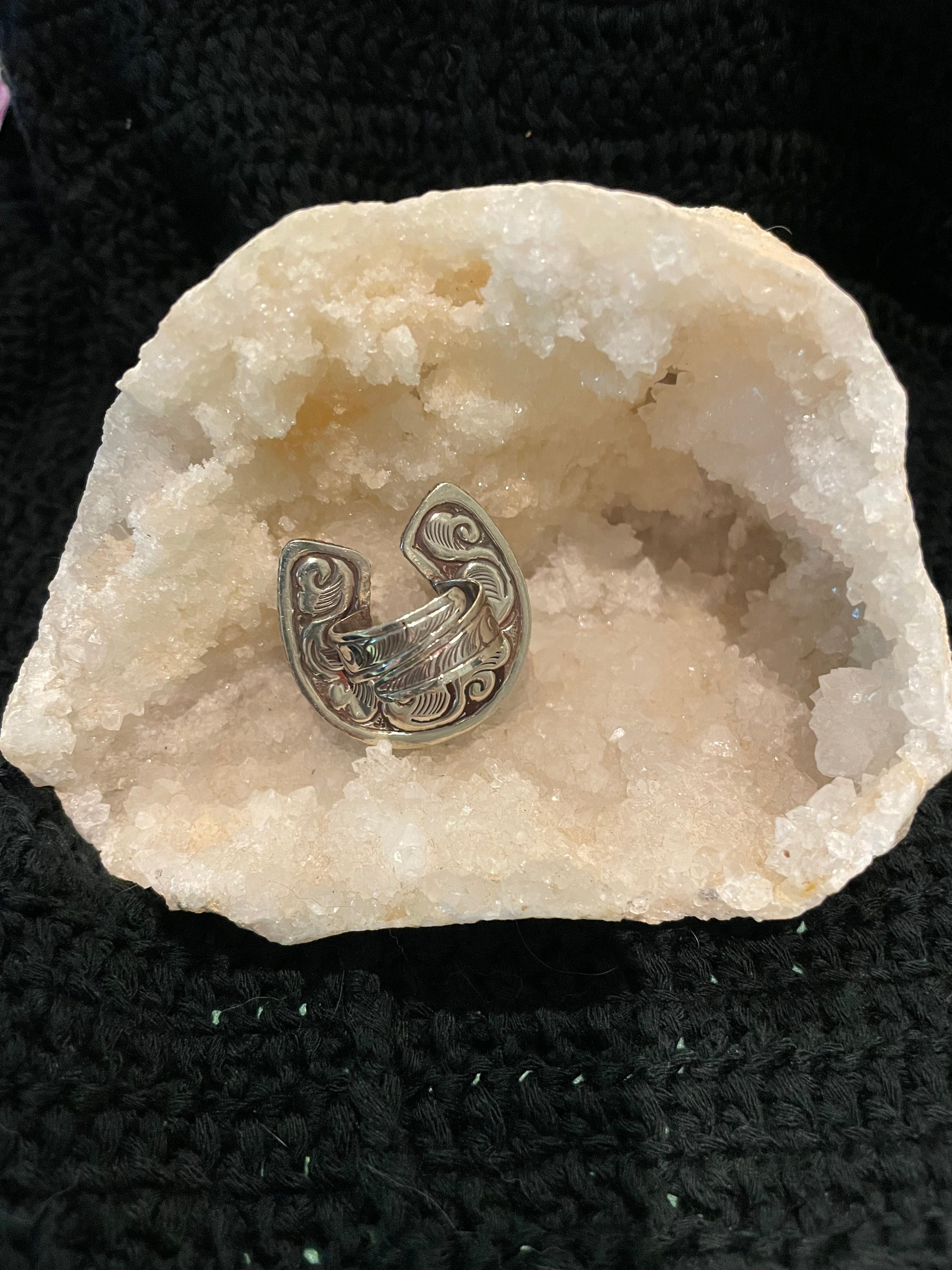 Turquoise Horseshoe Adjustable Ring