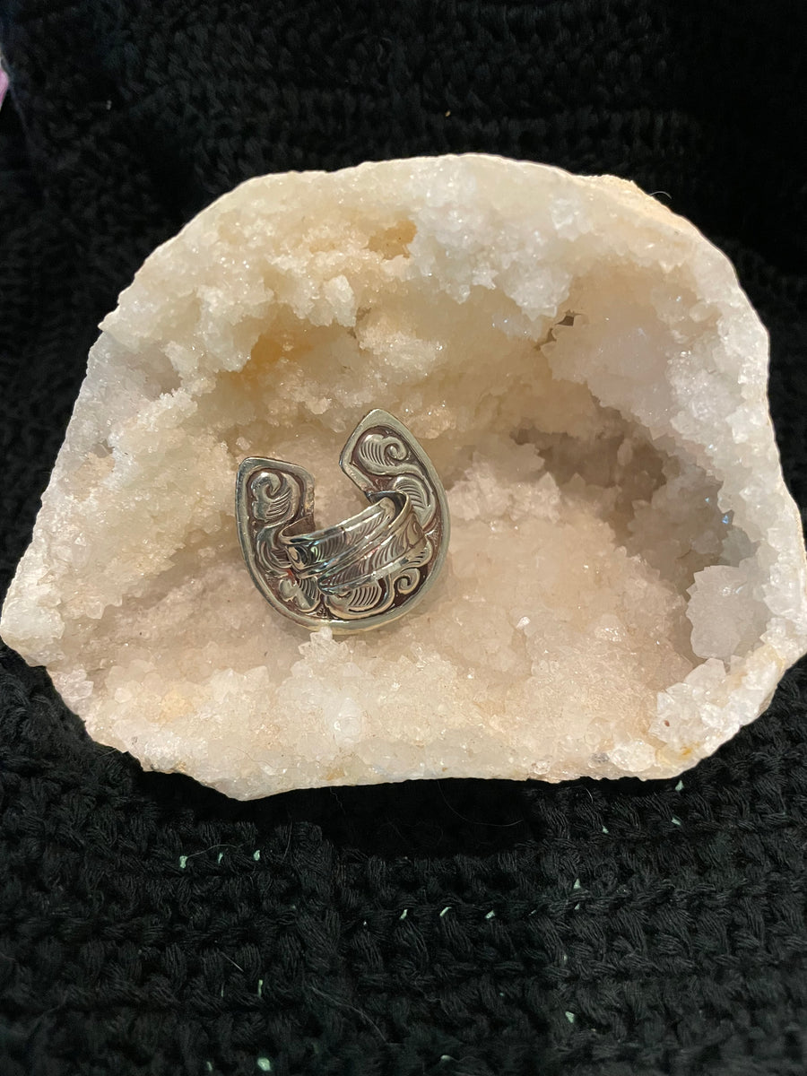 Turquoise Horseshoe Adjustable Ring