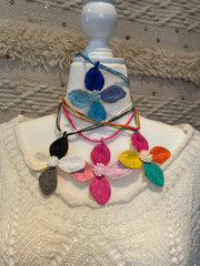 Rattan Rose Bluet Necklace