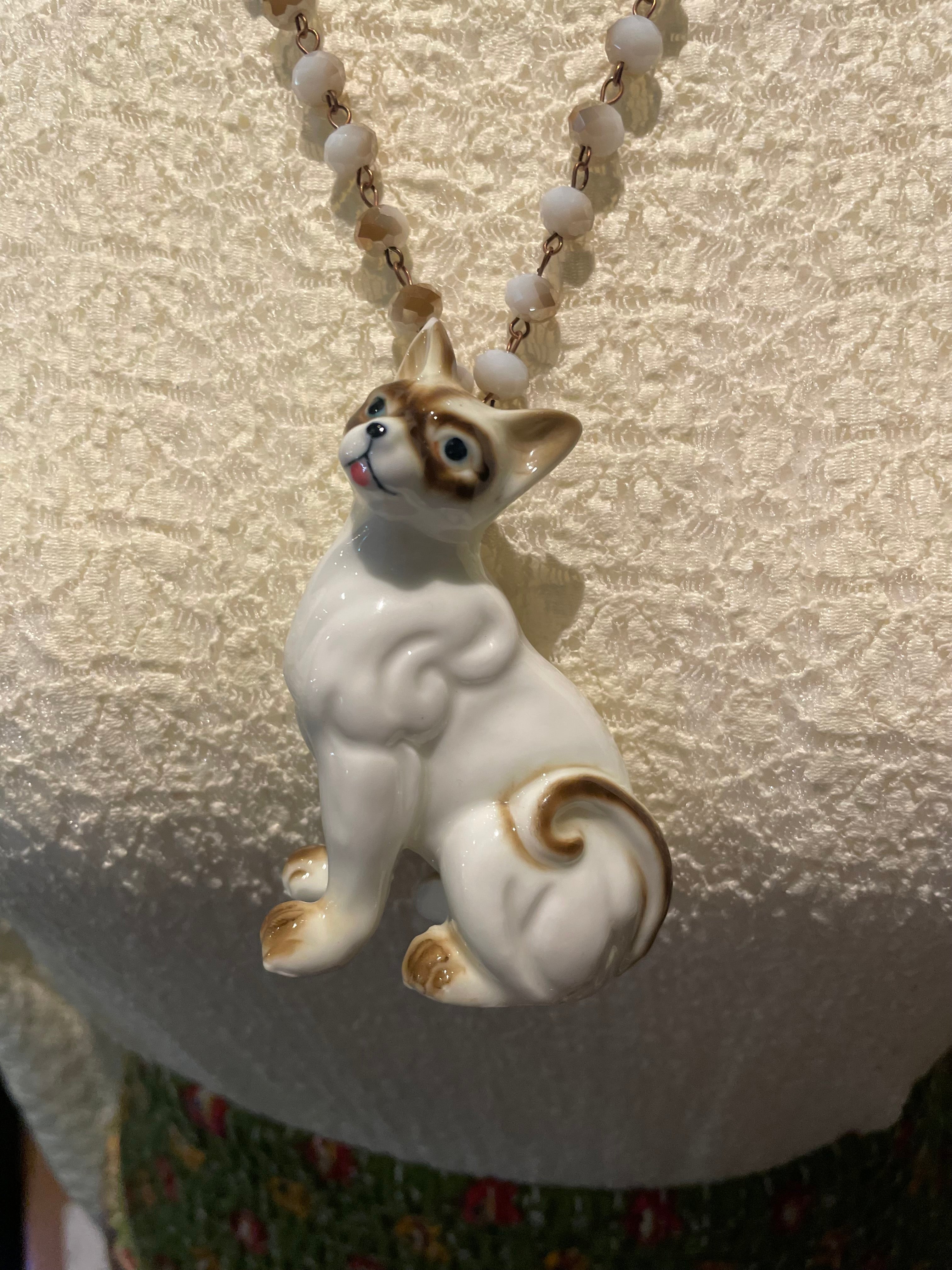 Masked Meow Necklace by Gina