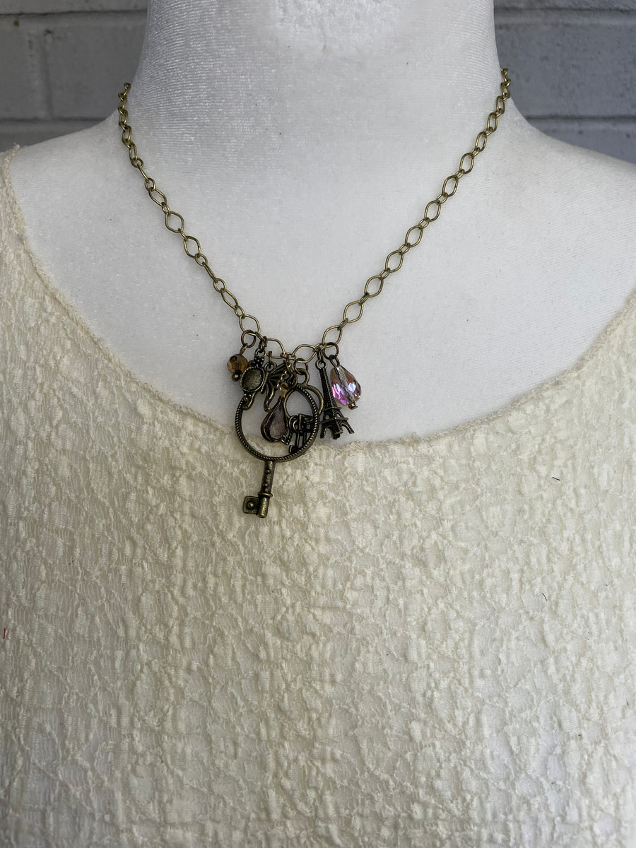 Paris Cluster Charm Necklace