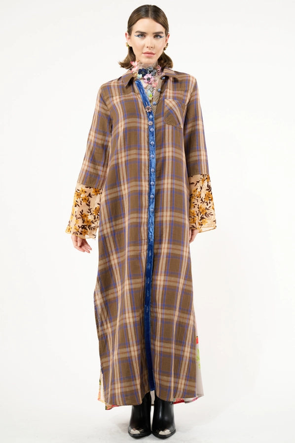 Anna Button Shirt Dress/Duster by Aratta
