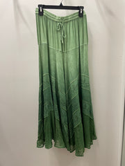 Embroidered Maxi Skirt w/Chiffon in Ombre