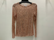 Sequined Long Sleeve Top by Adore