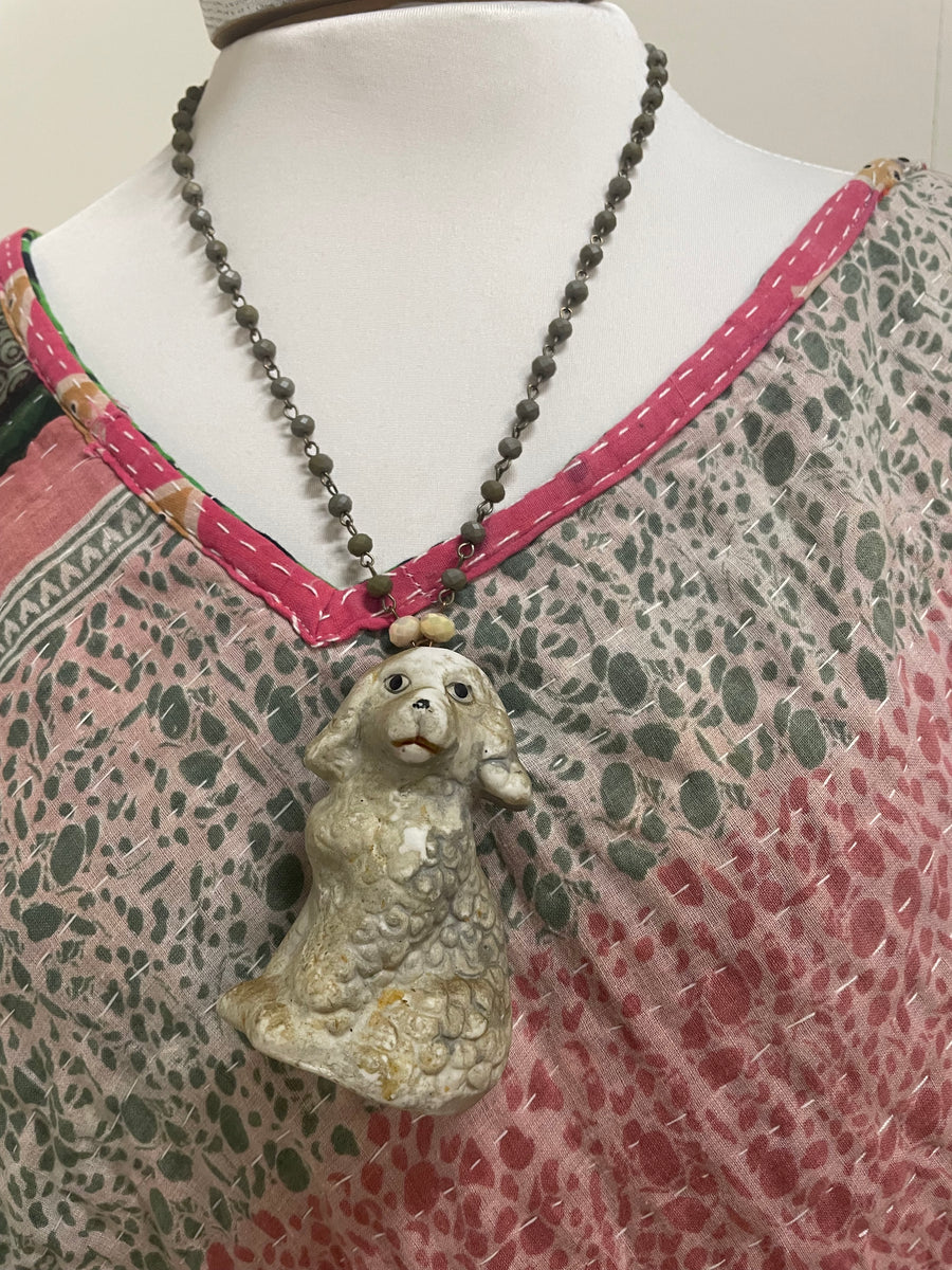 Salty Poodle Dog Shaker Necklace by Gina