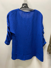 Ruched Button  Sleeve Top by Creations