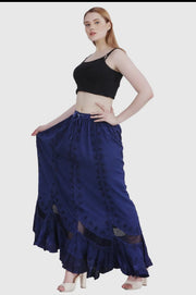 Embroidered Maxi Skirt