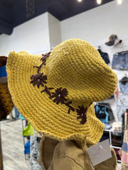 Crochet Fleur Natural Sun Hat UPF 35