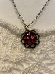 Mini Floral Moon Necklace by Gina