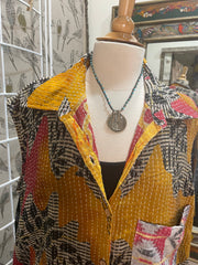 Snake Cast in Bronze Short Necklace