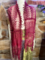 Boho Mixed Embroidered Handmade Scarf Necklace