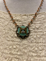 Fancy Vintage Cat Cameo Necklace by Gina