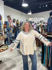 Heart Denim Top by Paper Lace