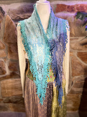 Boho Mixed Lace Handmade Scarf Necklace