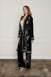 Velvet Embroidered Duster by Paparazzi