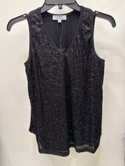 Sleeveless Sequin Evening Tank Top