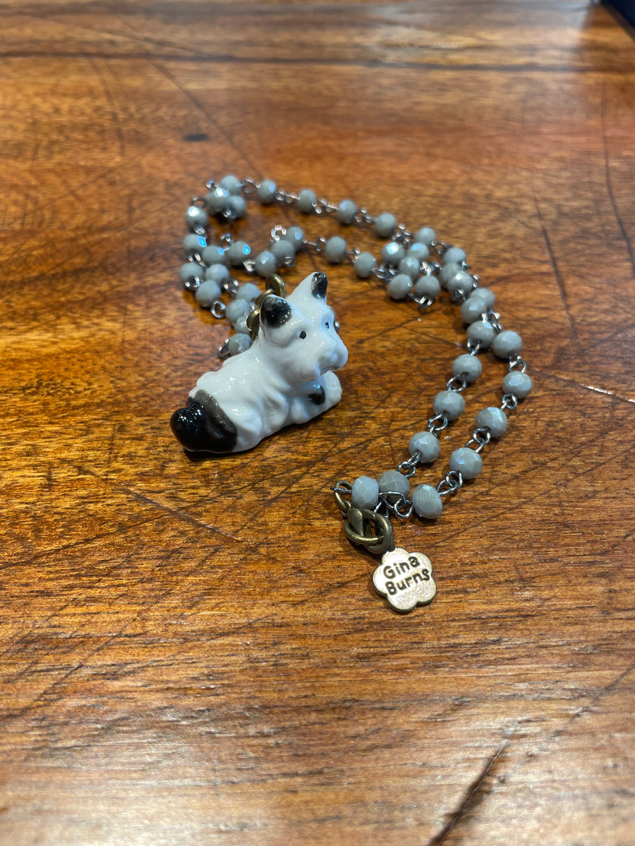 Spotted Westie Dog Necklace by Gina