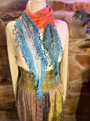 Boho Mixed Lace Handmade Scarf Necklace