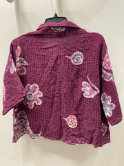 Kantha Clarity Crop Button Down #111 by Kantha Bae