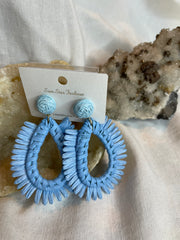 Ratan Tear Drop Fringe Earrings