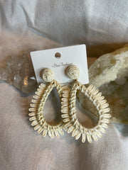 Ratan Tear Drop Fringe Earrings