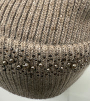 C.C. Beanie Pearl & Rhinestone Angora Cuff Beanie Robin Boutique