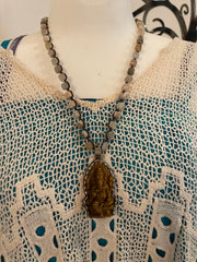 Tiger Eye Ganesh Necklace