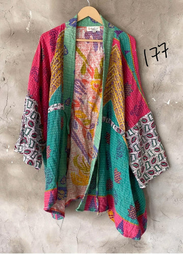 Kantha Shortie Kimono by Kantha Bae - Robin Boutique-Boutique 