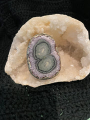 Amethyst Geode Adjustable Ring