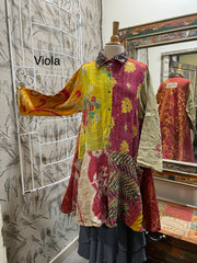 Kantha Sunrise Button Tunic "Viola" by Jaded Gypsy