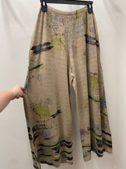 Wide Leg Palazzo Pant in Thyme Print by Inoah