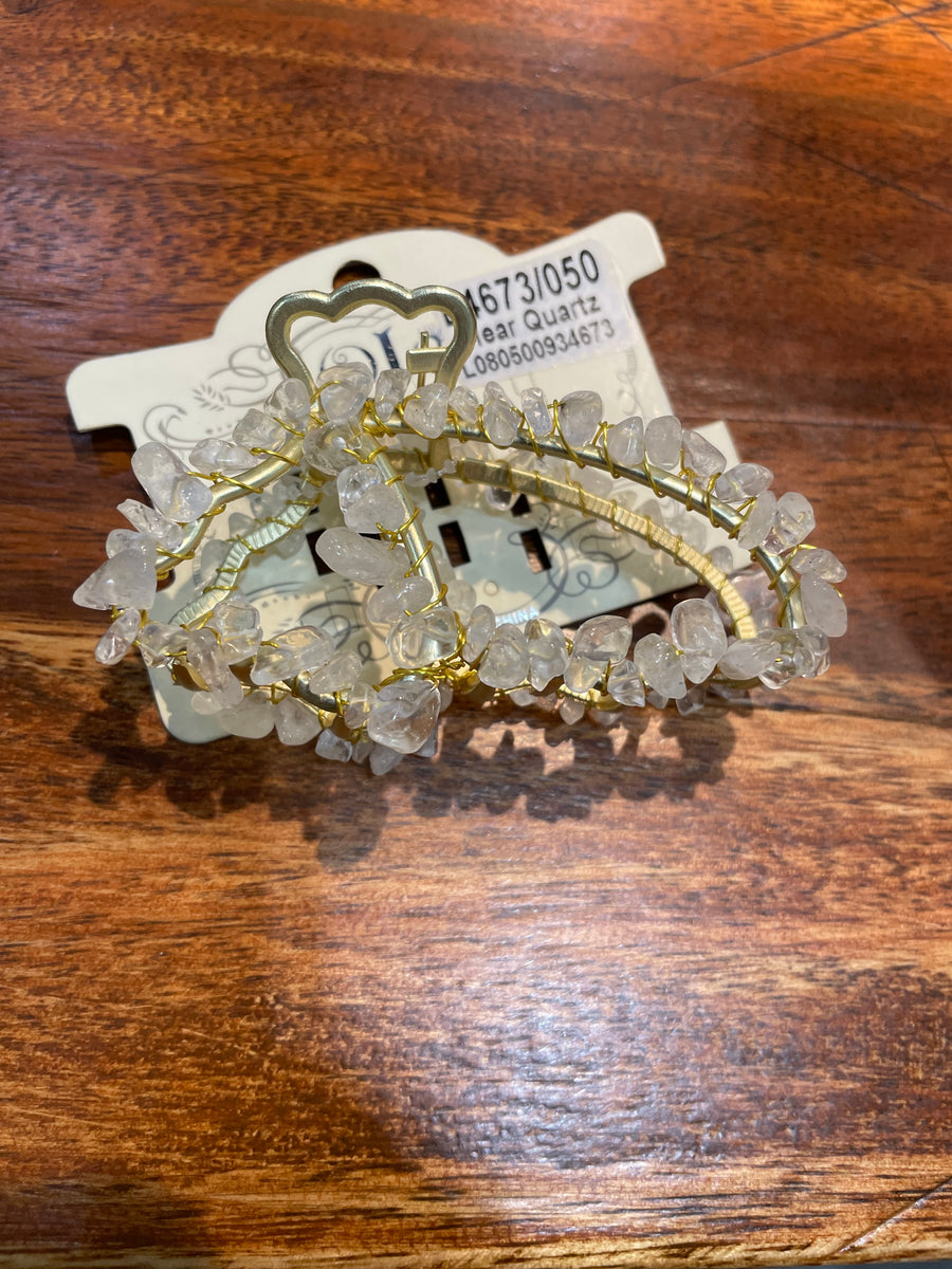 Irregular Stone Butterfly Hair Clip