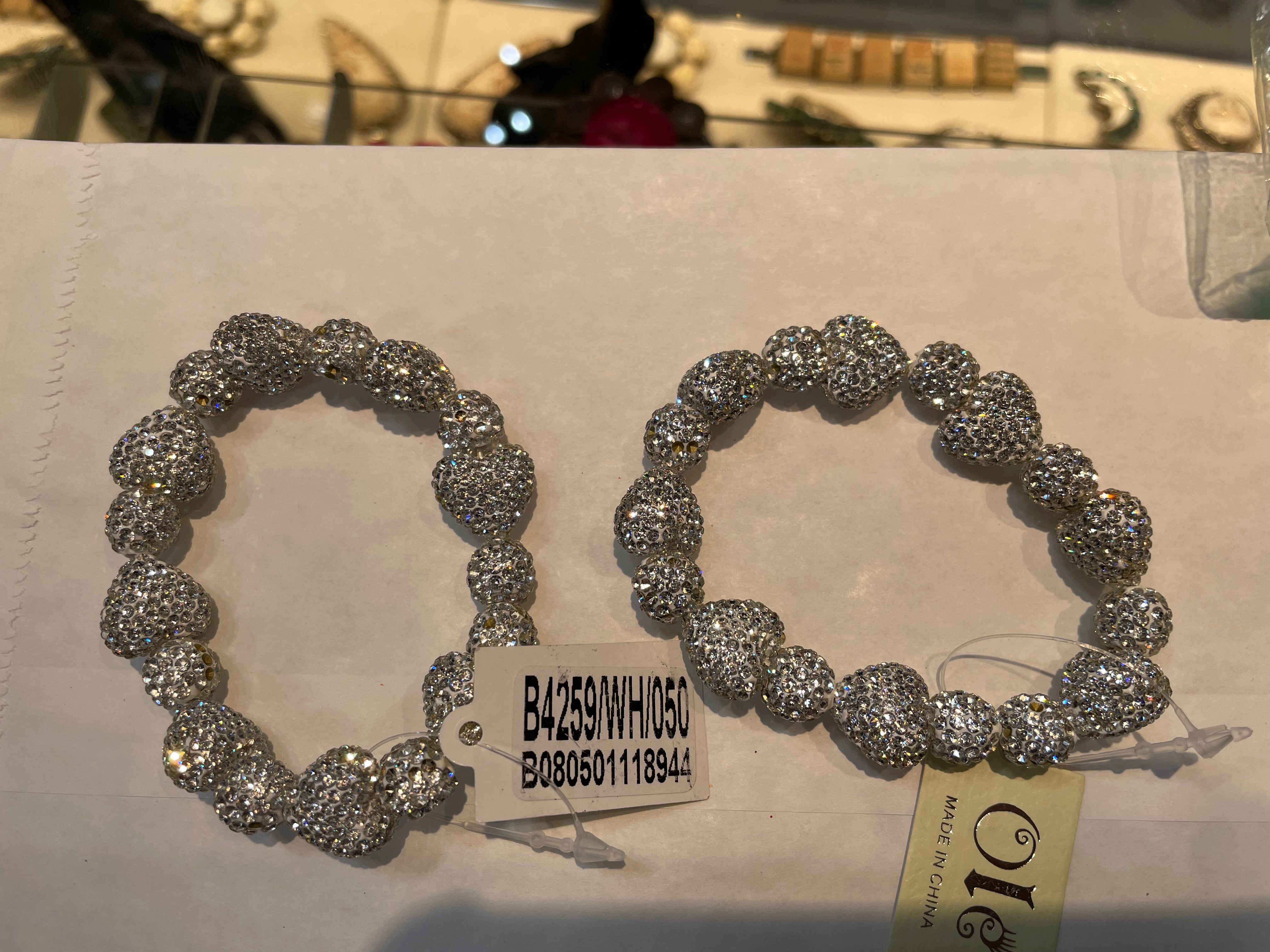 Crystal Rhinestone Heart Bracelet