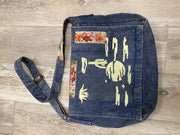 Denim Patch Messenger Bag
