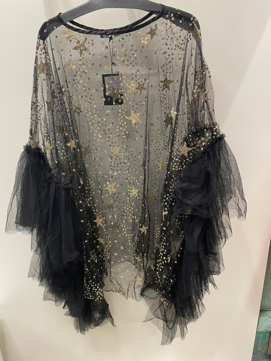 Gold Glitter Mesh Tunic Dress BC3245