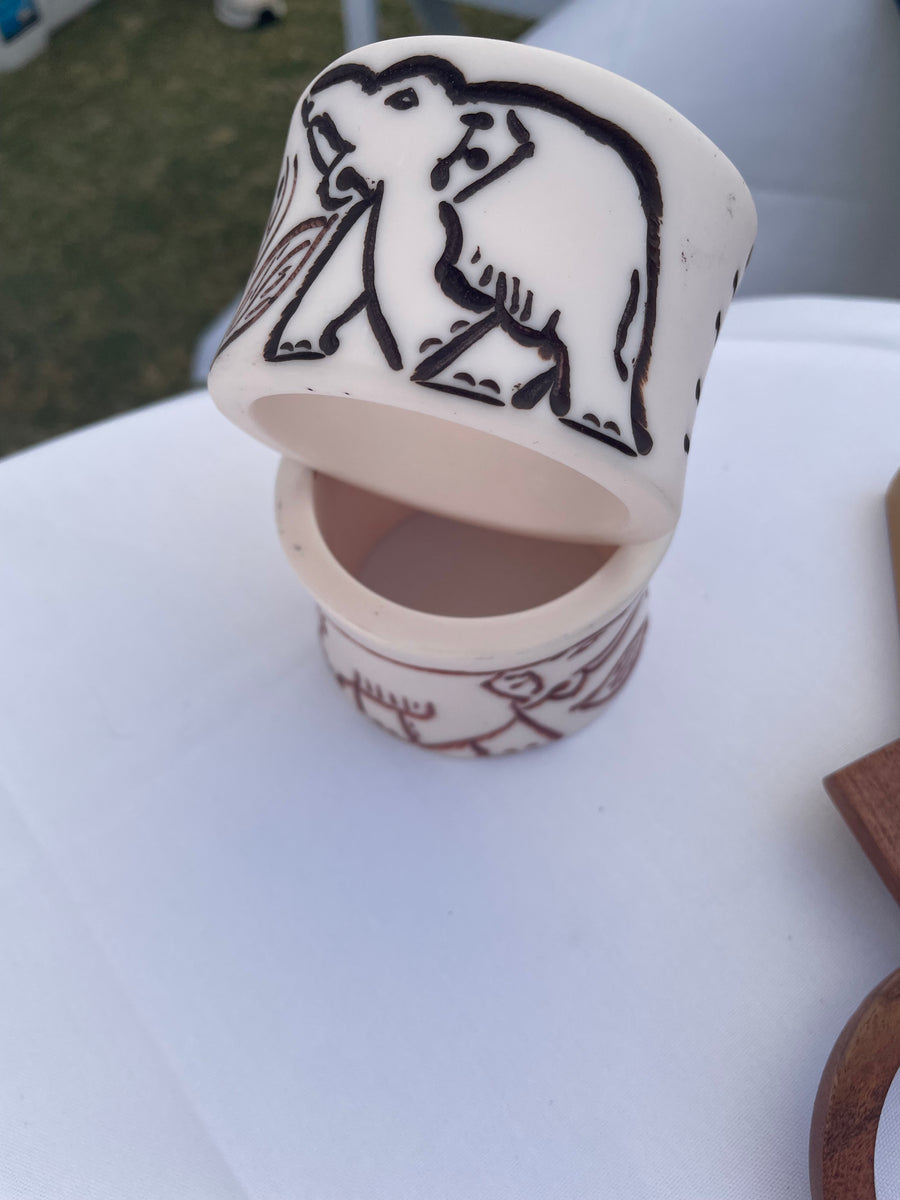 Carved Elephant Bangle