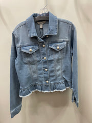 Pearl Peplum Denim Jacket