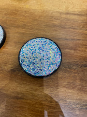 Rhinestone Round Compact Mirror