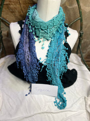 Boho Mixed Lace Handmade Scarf Necklace