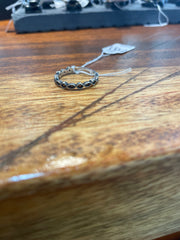 Garnet Stacking Ring in Silver