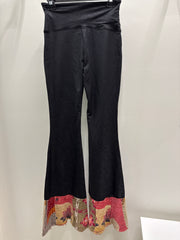 (Robin) collaborated M.Rena Faux Antiqued Leather Kantha Bell Pants